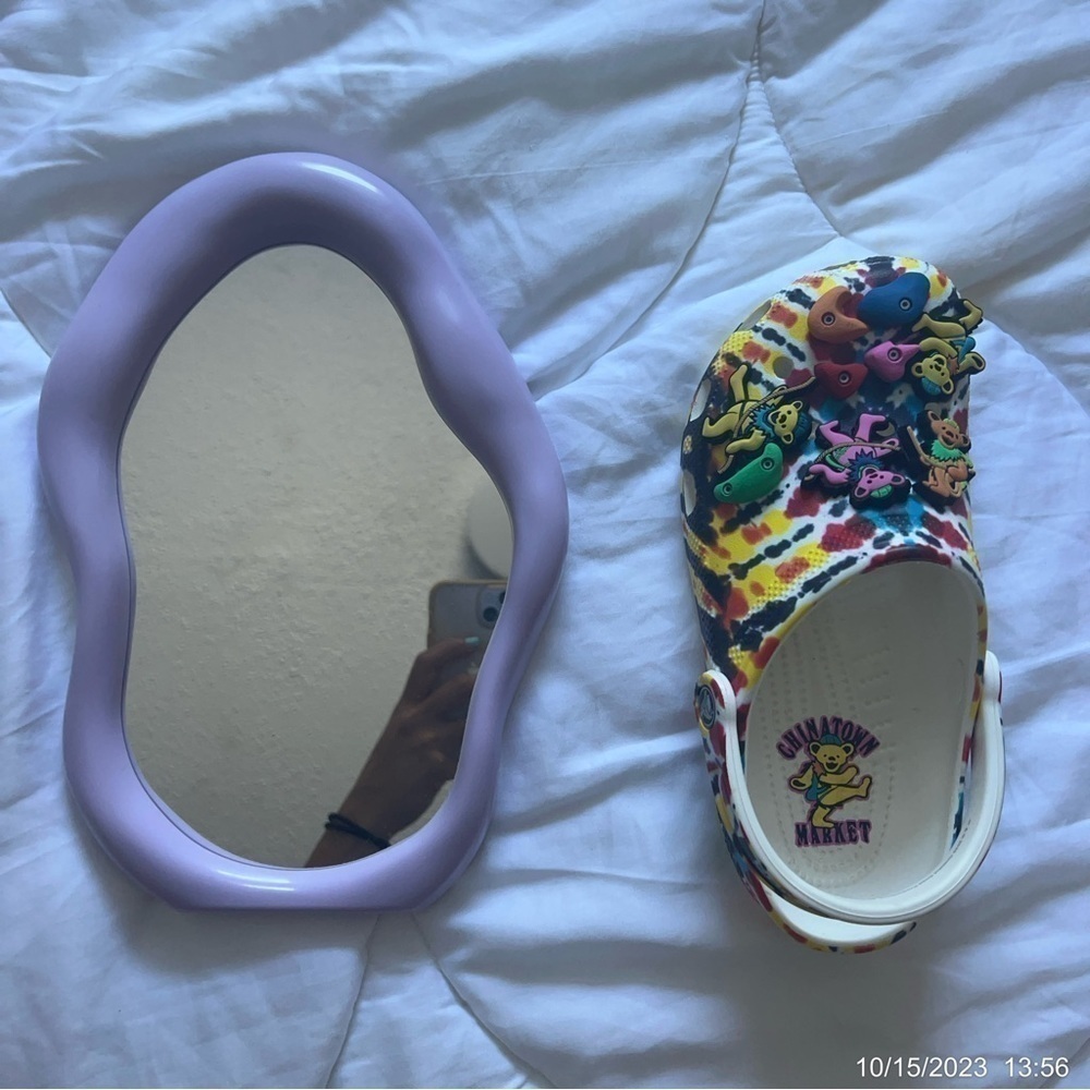 Brand New Wavy Purple Mirror Decor - Picture 2 of 3
